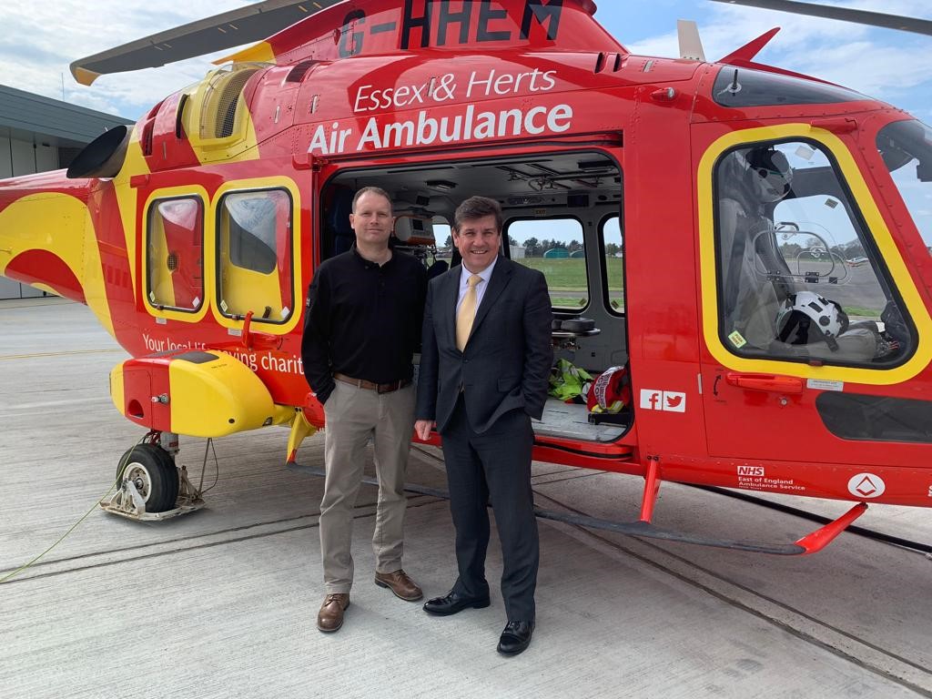 Stephen Metcalfe Mp Visits Essex And Herts Air Ambulance Trust At North Weald Airfield Stephen